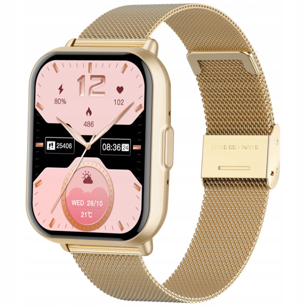 Women's smartwatch Bluetooth call notifications pressure sleep heart rate menu PL Packaging status original