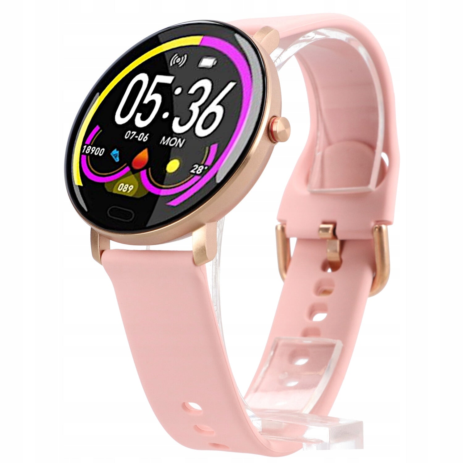 Women's smartwatch GOLD waterproof functions GlacierX Vero Rose