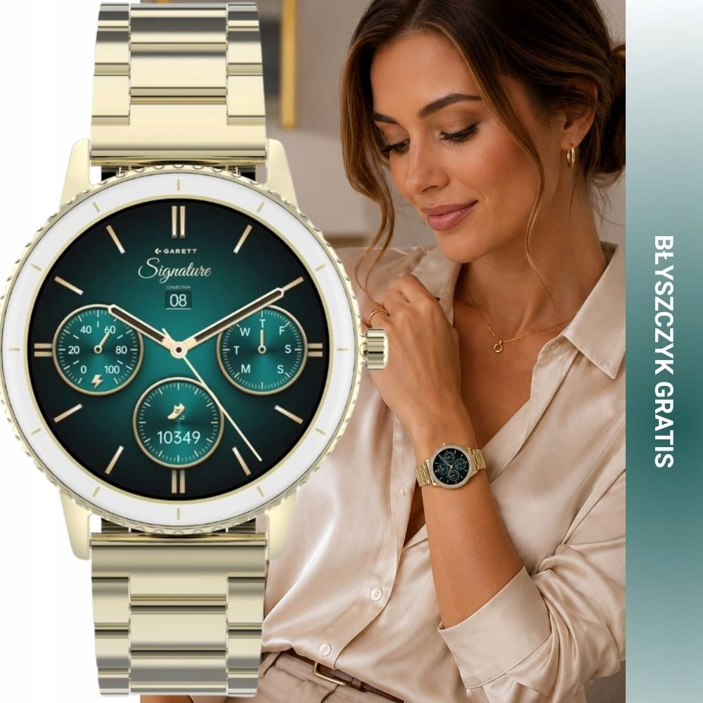 Women's smartwatch Garett Grace gold solid + lip gloss freebie