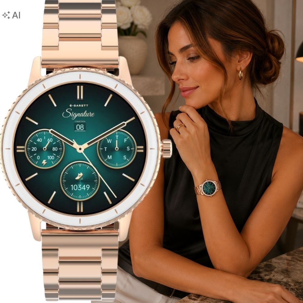 Women's smartwatch Garett Grace rose gold solid gift idea