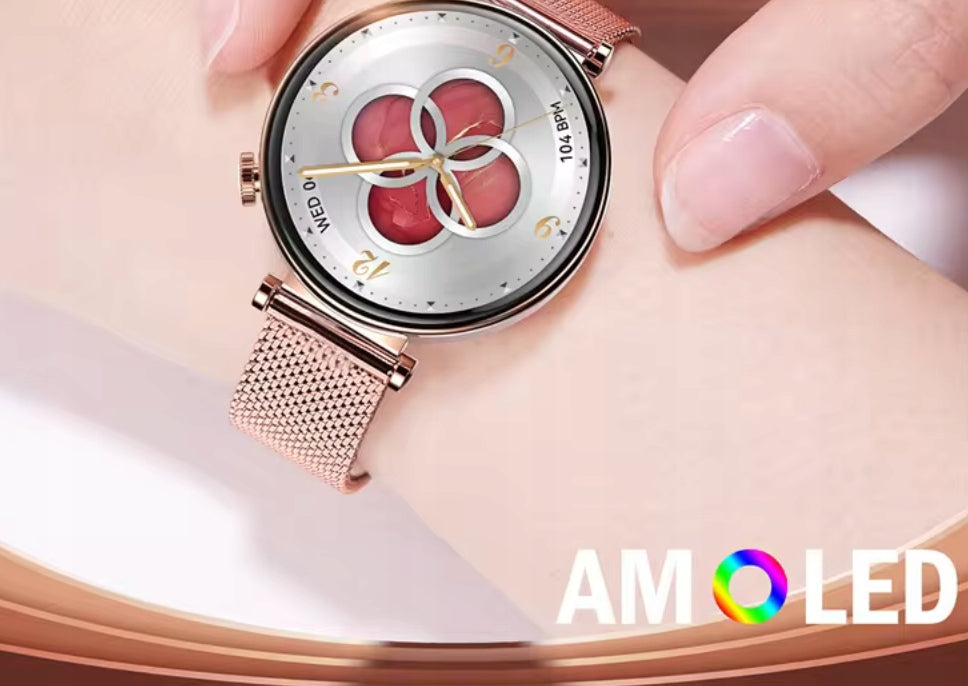 Women's smartwatch SAYBERG watch with glucose measurement screen AMOLED 3 stripes Packaging status original