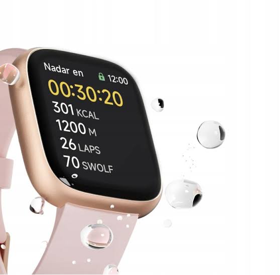 Women's smartwatch TOOBUR IDW26 pink Bluetooth talk 1.83" IP68 2 stripes Brand no brand