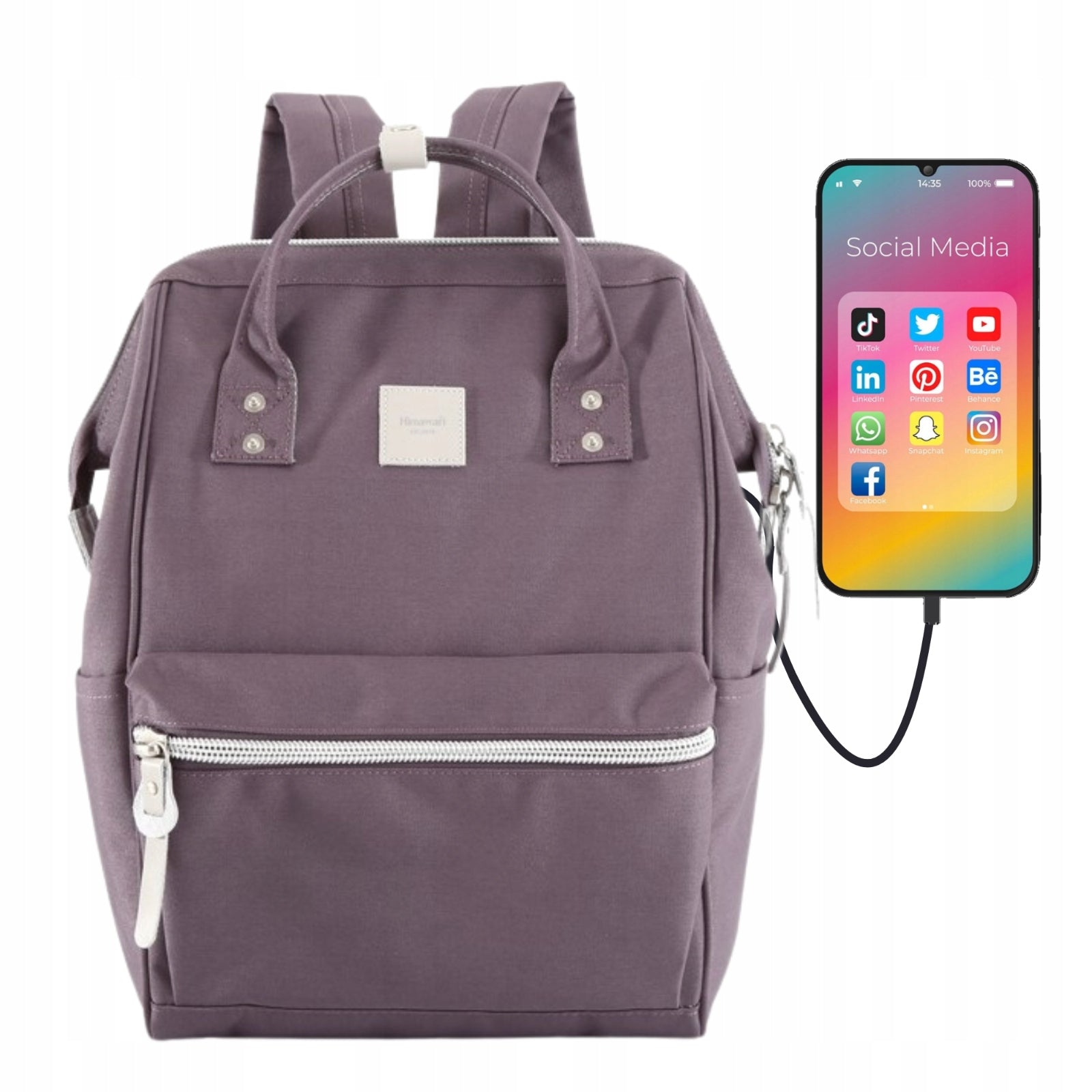 Women's sports backpack with USB laptop space Himawari fashionable roomy