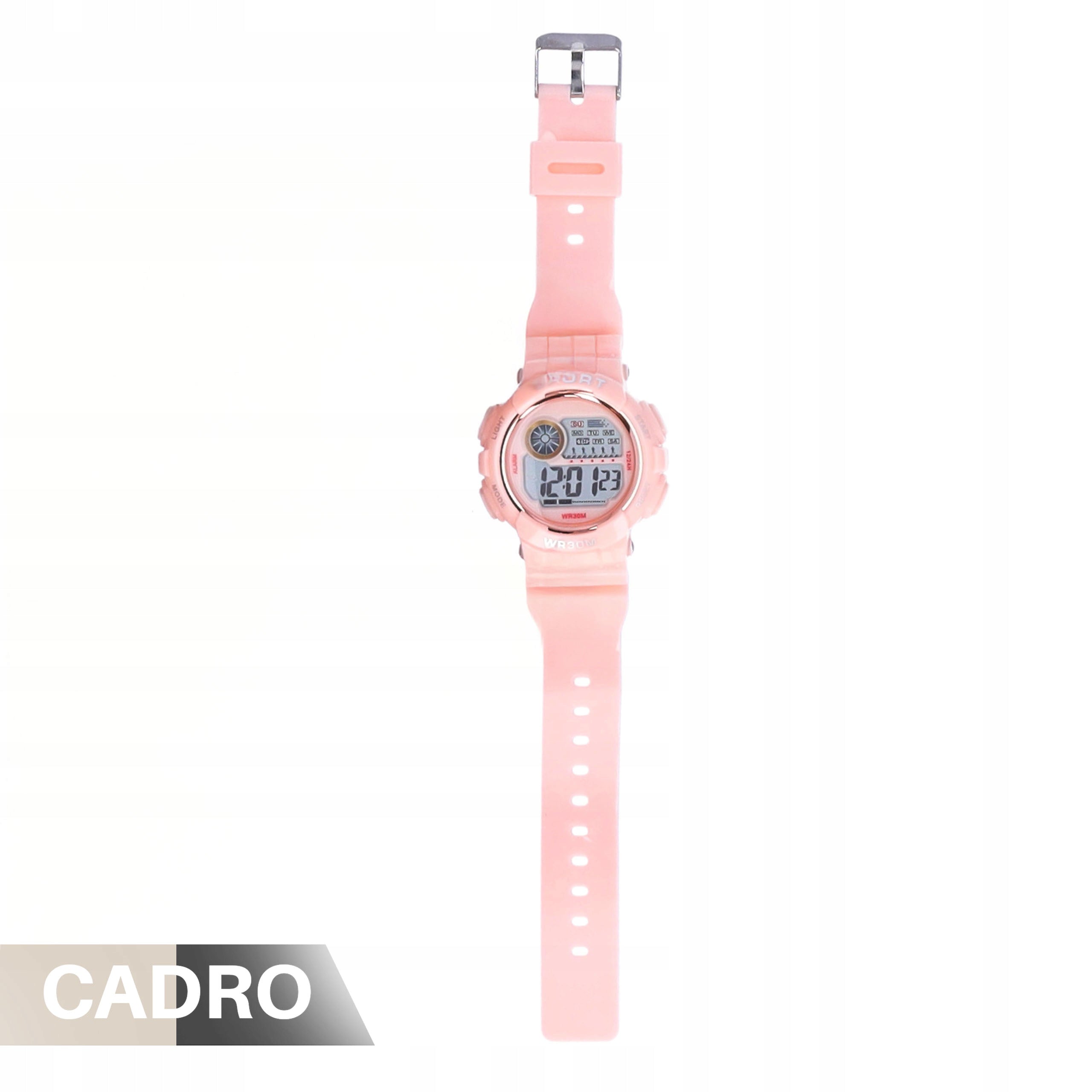 Women's sports watch electronic wrist backlight alarm pink Brand no brand