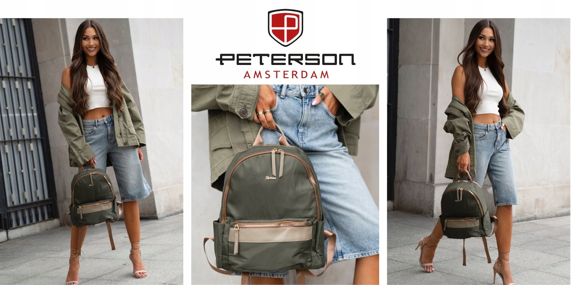 Women's two-chamber city backpack for university capacious Peterson Packaging status original