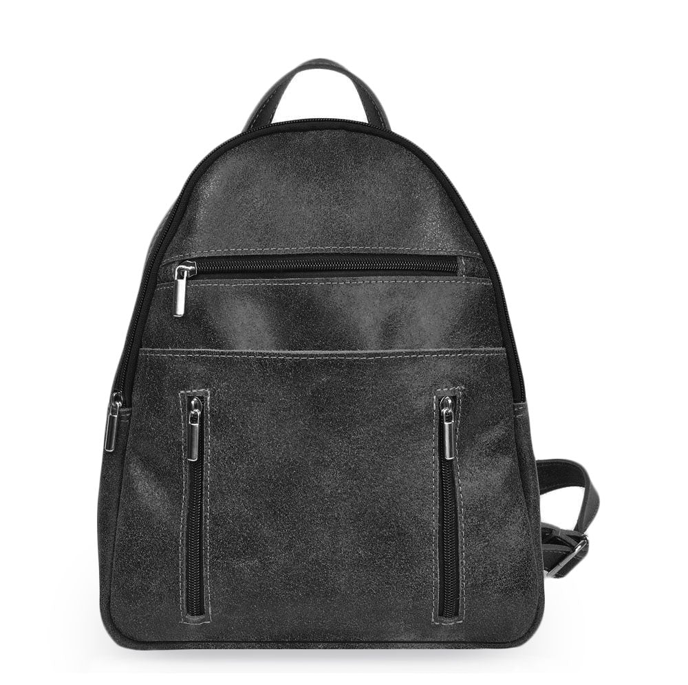 Women's urban backpack made of vintage leather