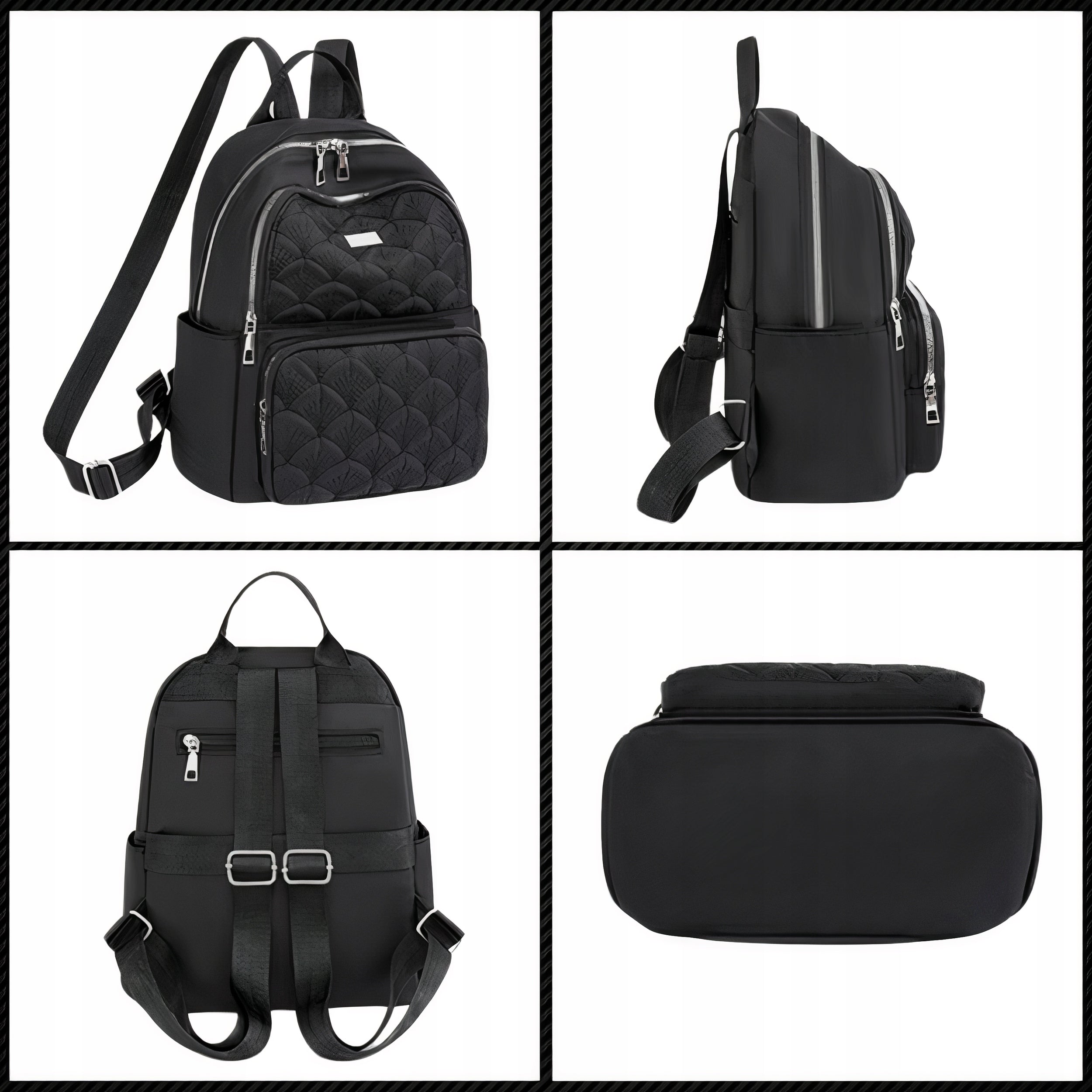 Women's urban backpack small black tourist school roomy EAN (GTIN) 5907745916922