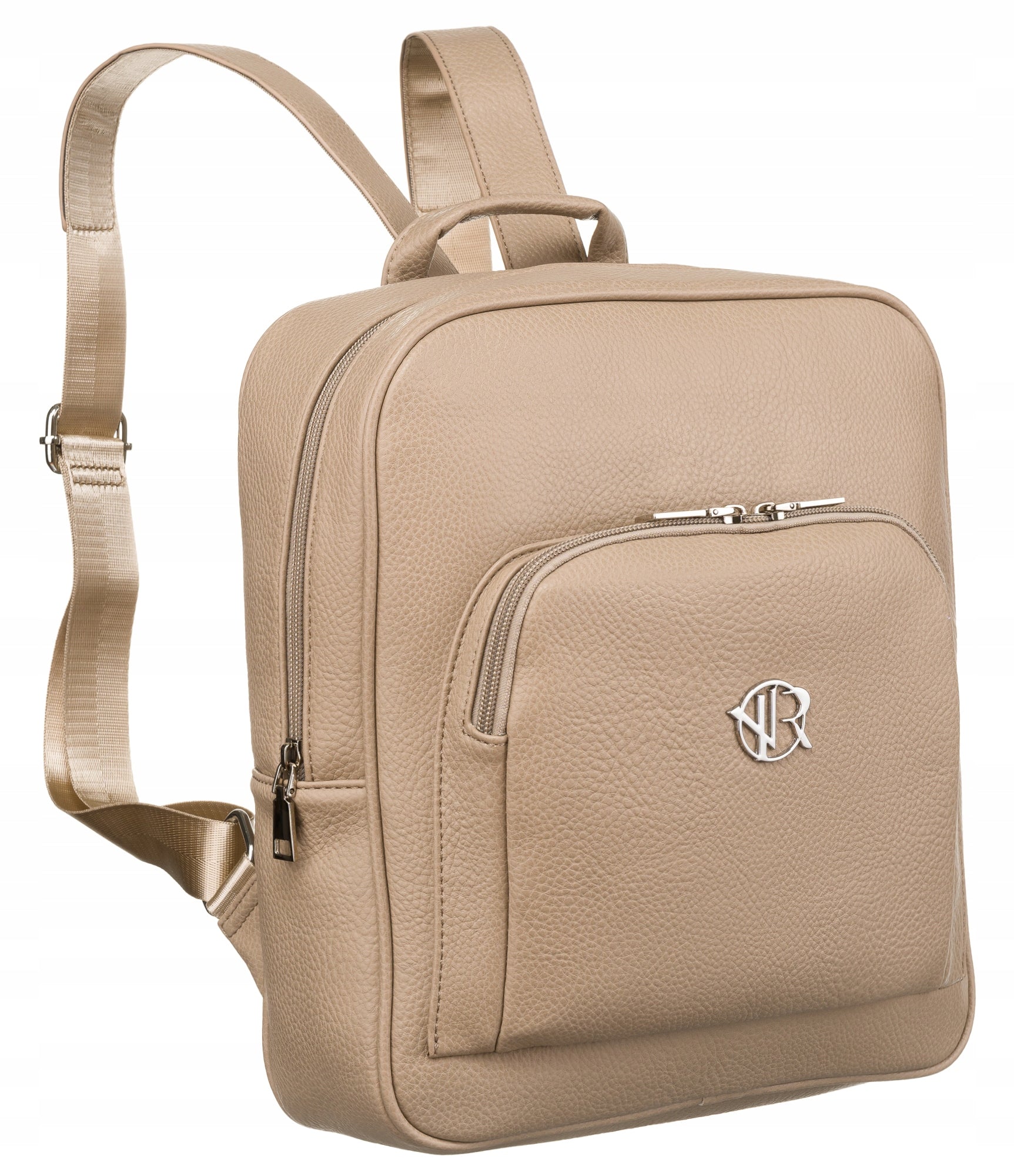 Women's urban backpack with zip stylish eco leather ROVICKY