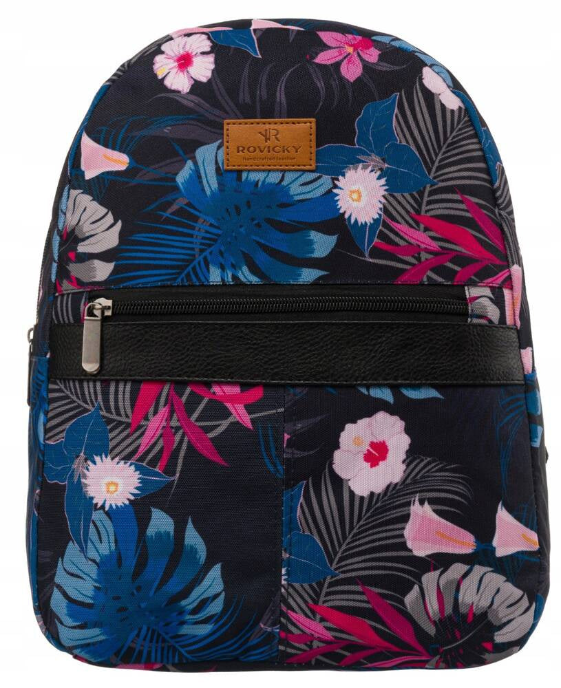 Women's urban school backpack patterned with youth flowers Rovicky Brand Rovicky