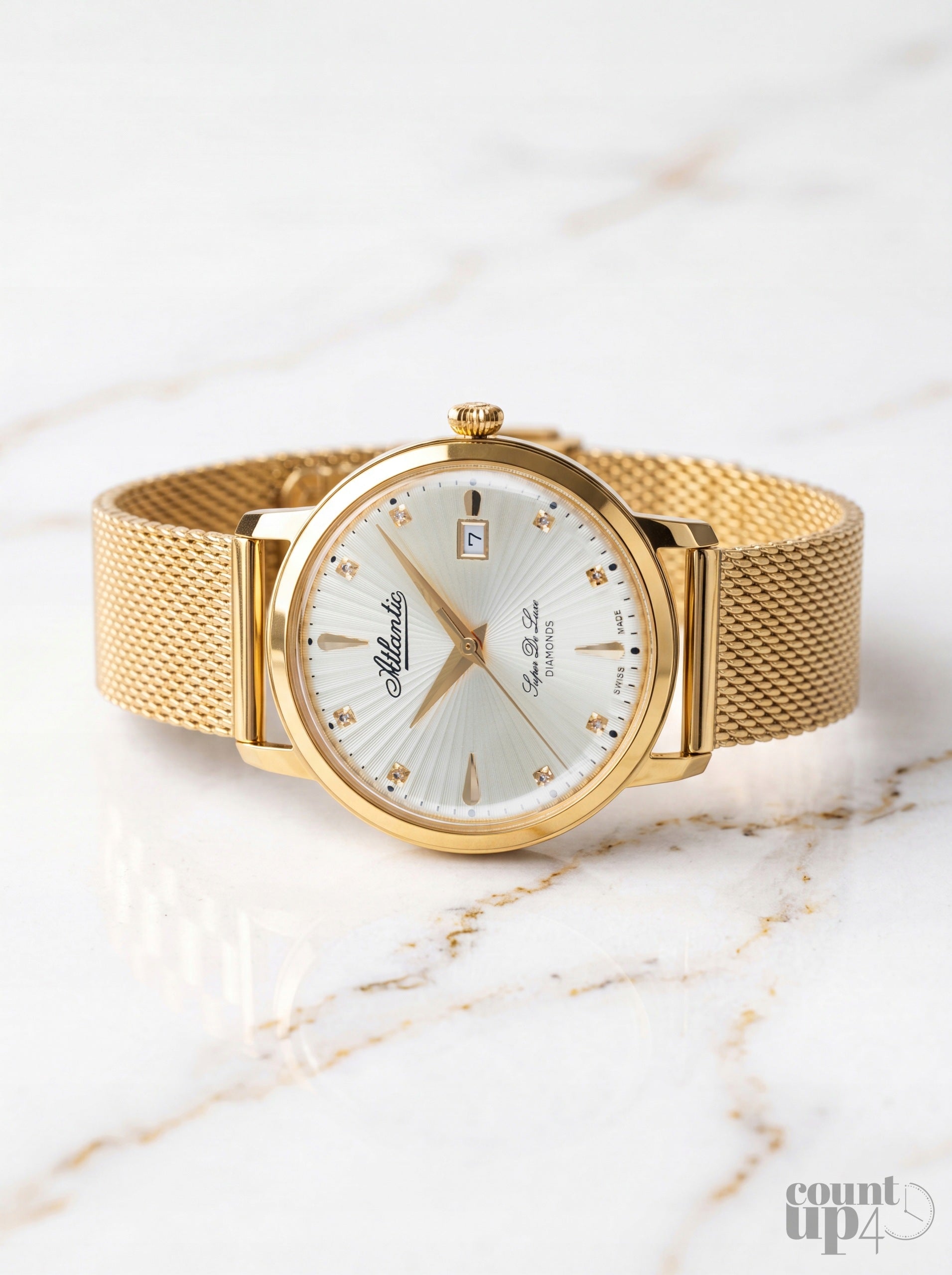 Women's watch ATLANTIC ATLANTIC DE LUXE DIAMONDS 29355.45.27 36mm 5ATM Brand Atlantic