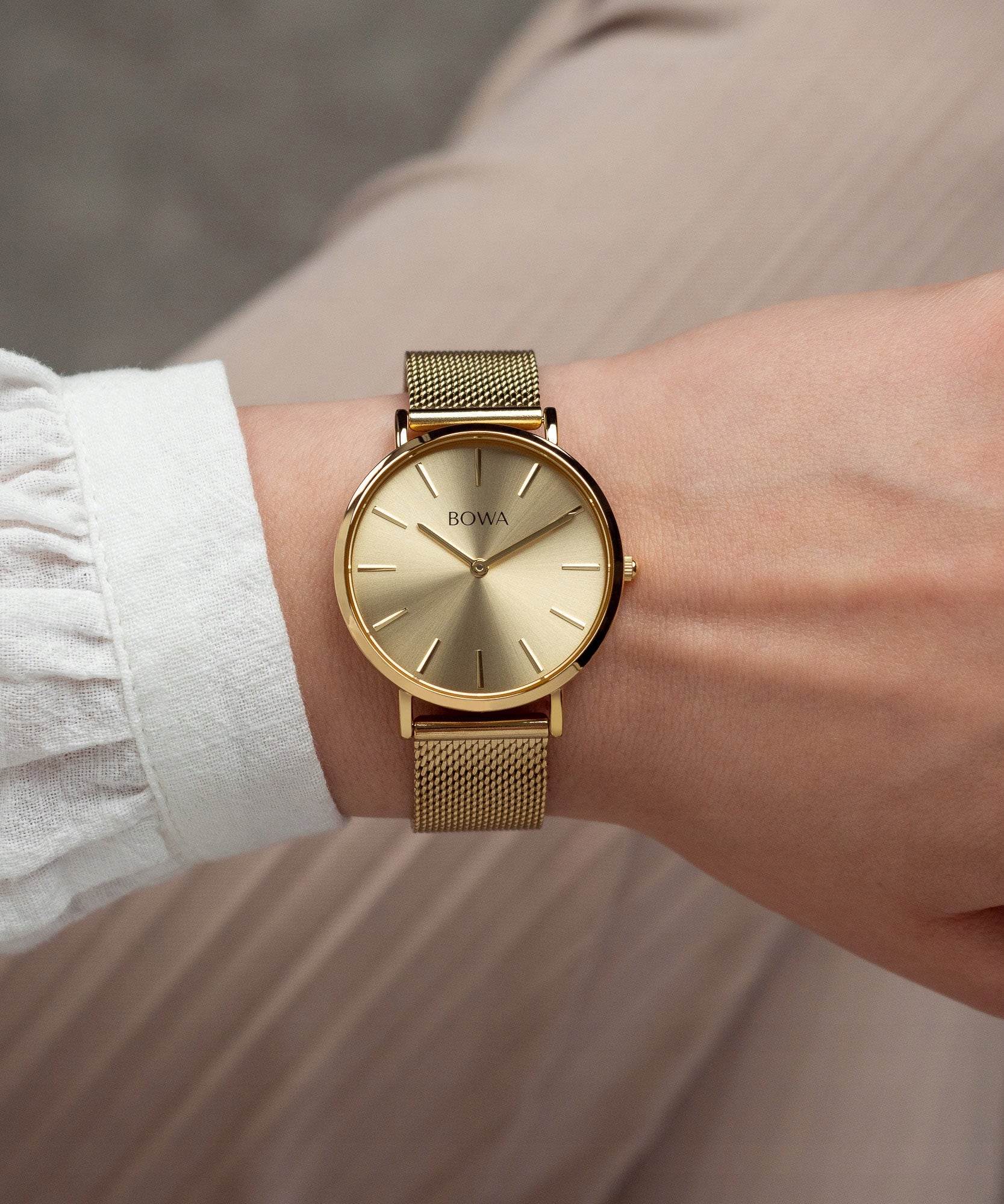 Women's watch BOWA New York Petite Full Gold Mesh 34 Bowa-NY344-44-184M Brand no brand