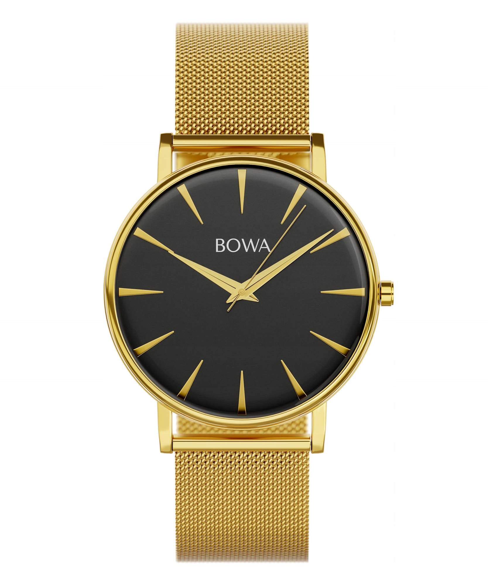 Women's watch BOWA Praha Black-Gold Mesh 38 Bowa-PH384-84-184M
