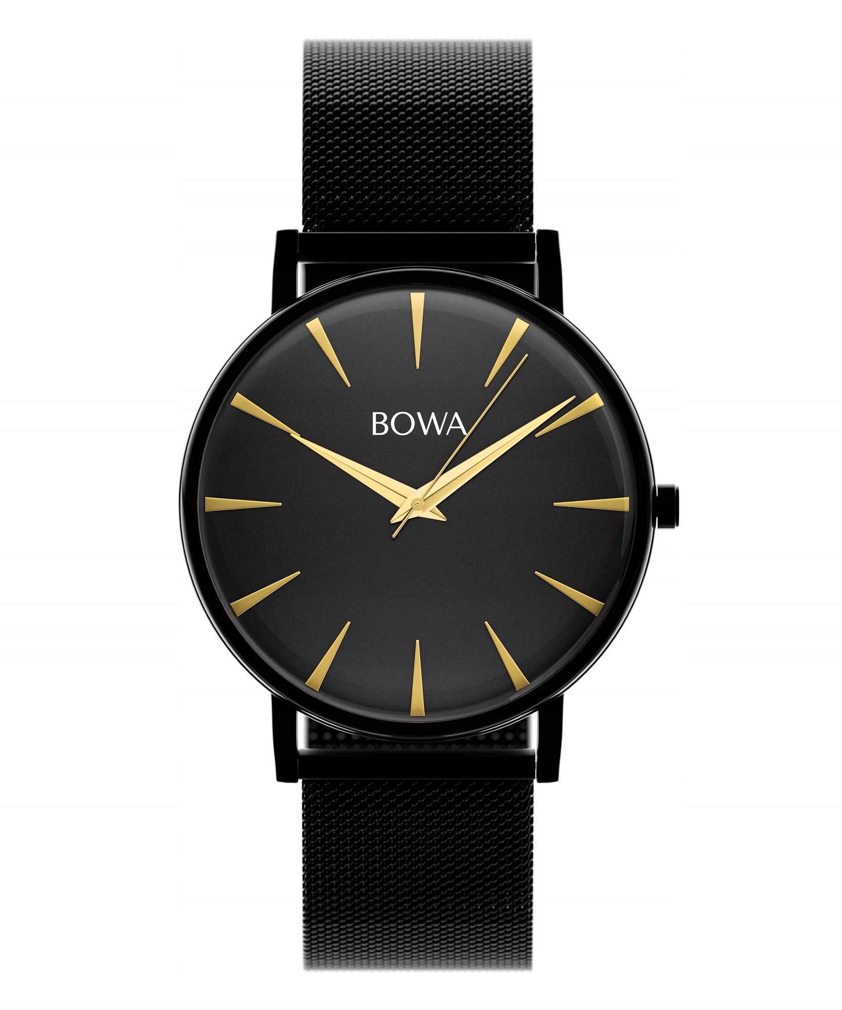 Women's watch BOWA Praha Black-Gold Tone Mesh 38 Bowa-PH381-84-181M
