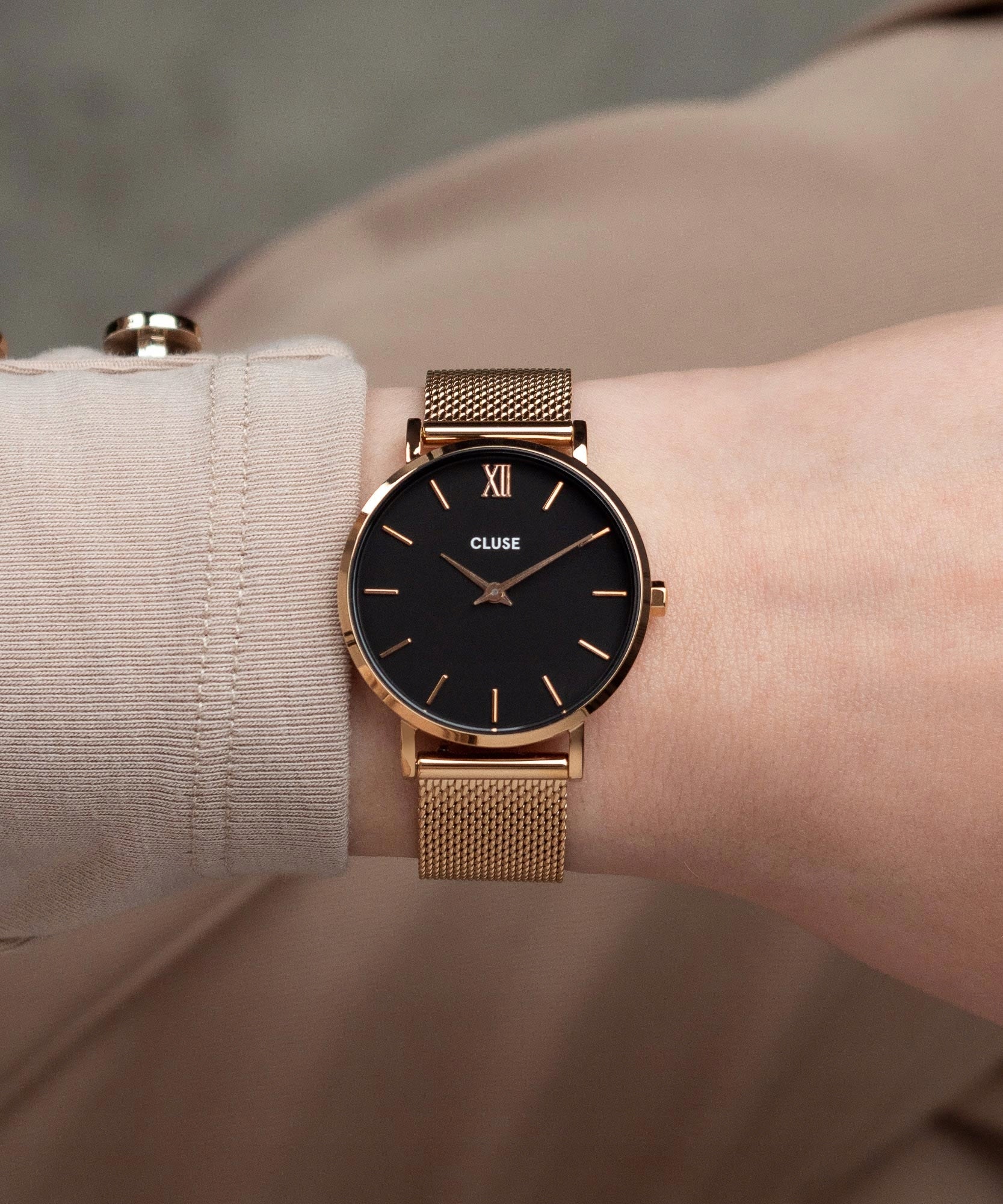 Women's watch Cluse Minuit Mesh Packaging status original