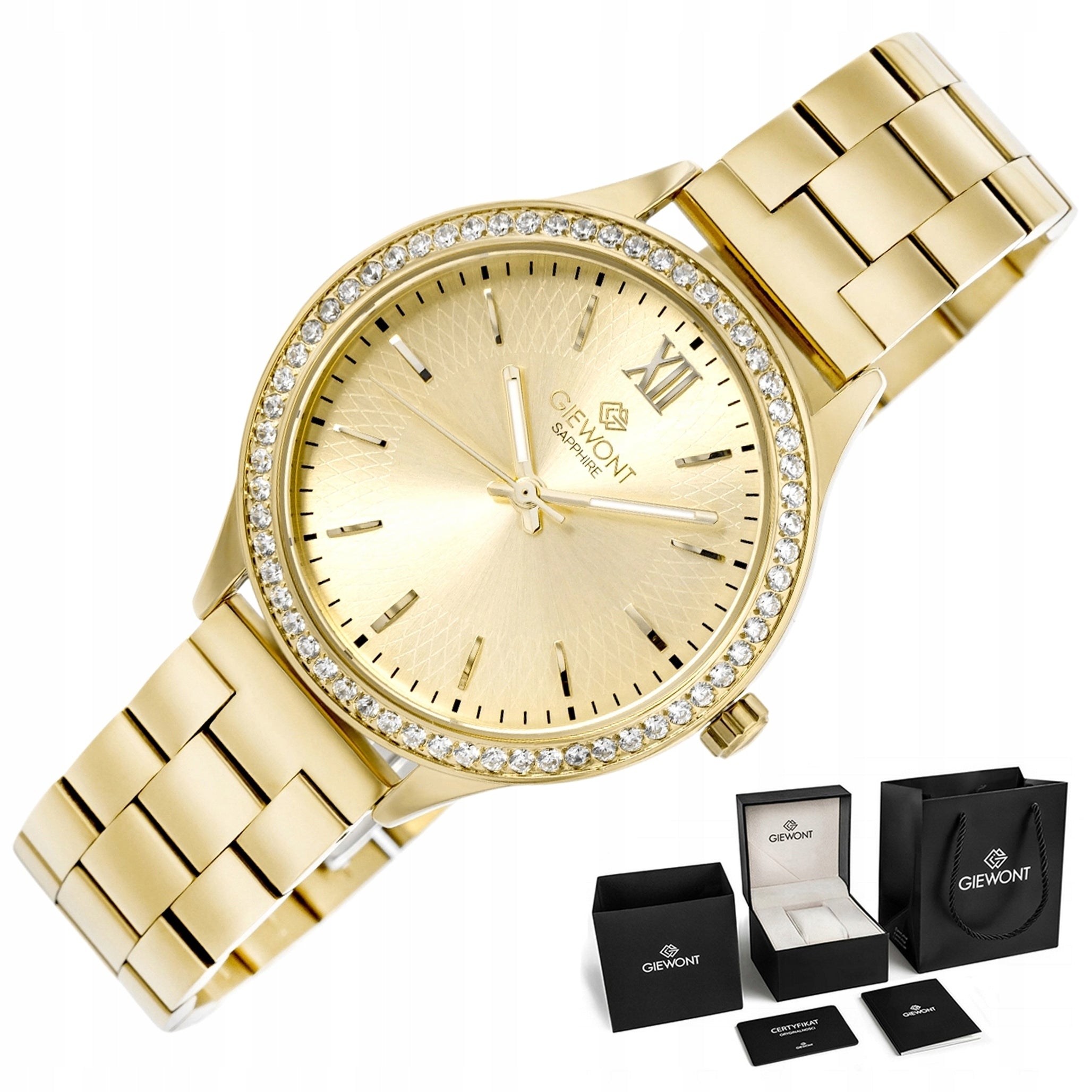 Women's watch Giewont Bracelet Sapphire Elegant GW1140 + BOX + ENGRAVING