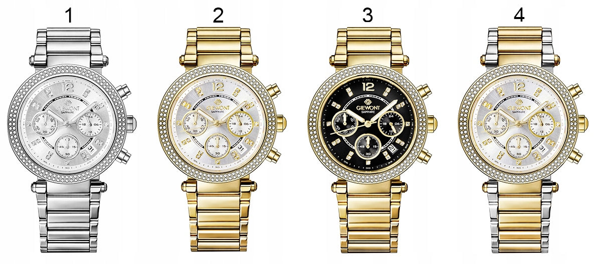 Women's watch Giewont Bracelet Sapphire Elegant GW3380 + BOX + ENGRAVING Packaging status original