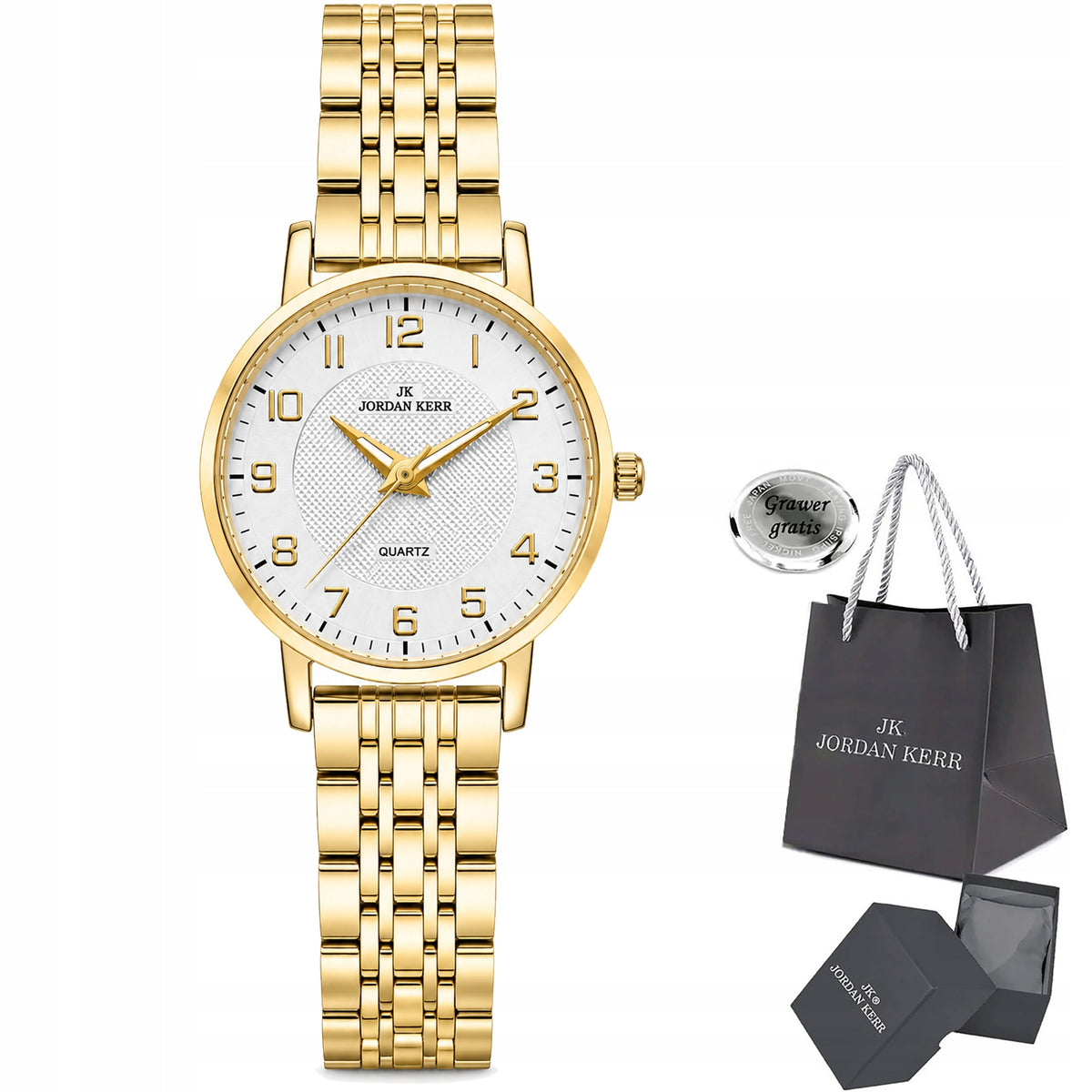 Women's watch Jordan Kerr gold readable dial with numbers PERFECT GIFT
