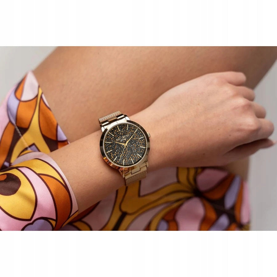 Women's watch Paul Lorens BELLICA gold ELEGANT rhinestones BOX + ENGRAVING Brand Paul Lorens