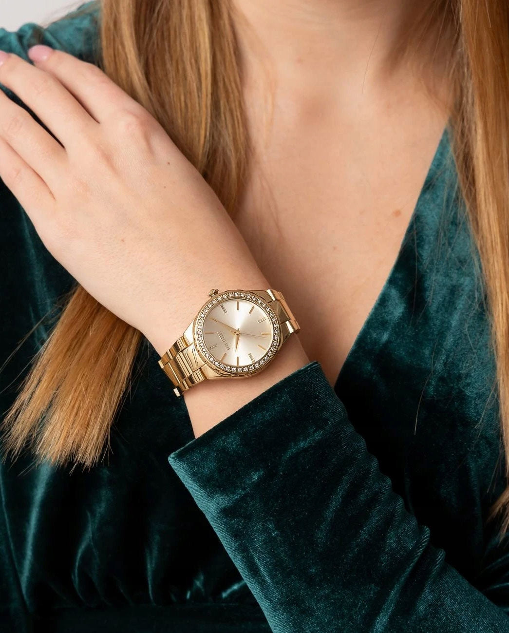 Women's watch Paul Lorens CARMEN gold - elegant rhinestones with engraving Brand Paul Lorens