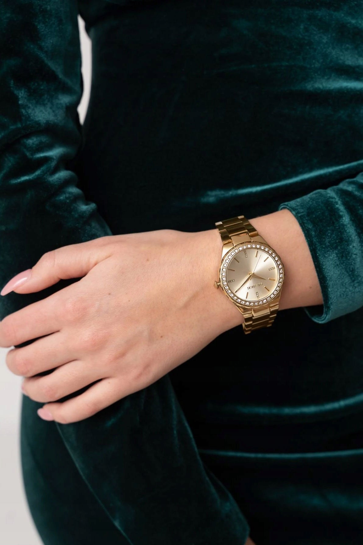 Women's watch Paul Lorens CARMEN gold - elegant rhinestones with engraving EAN (GTIN) 5905258704258
