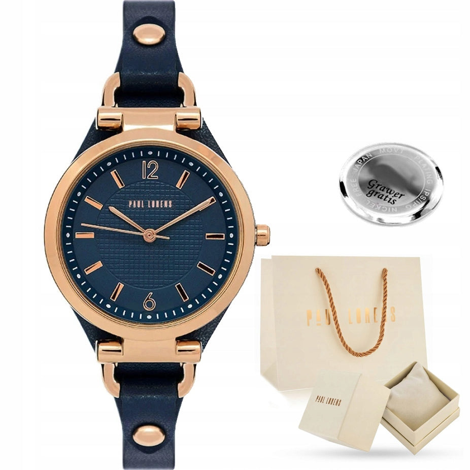 Women's watch Paul Lorens DORA leather strap with pad + box