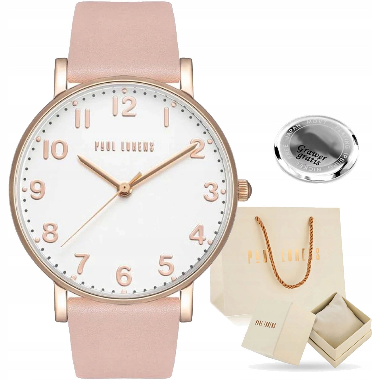 Women's watch Paul Lorens FARAH classic with numbers- for Mom,Grandma-ENGRAVING