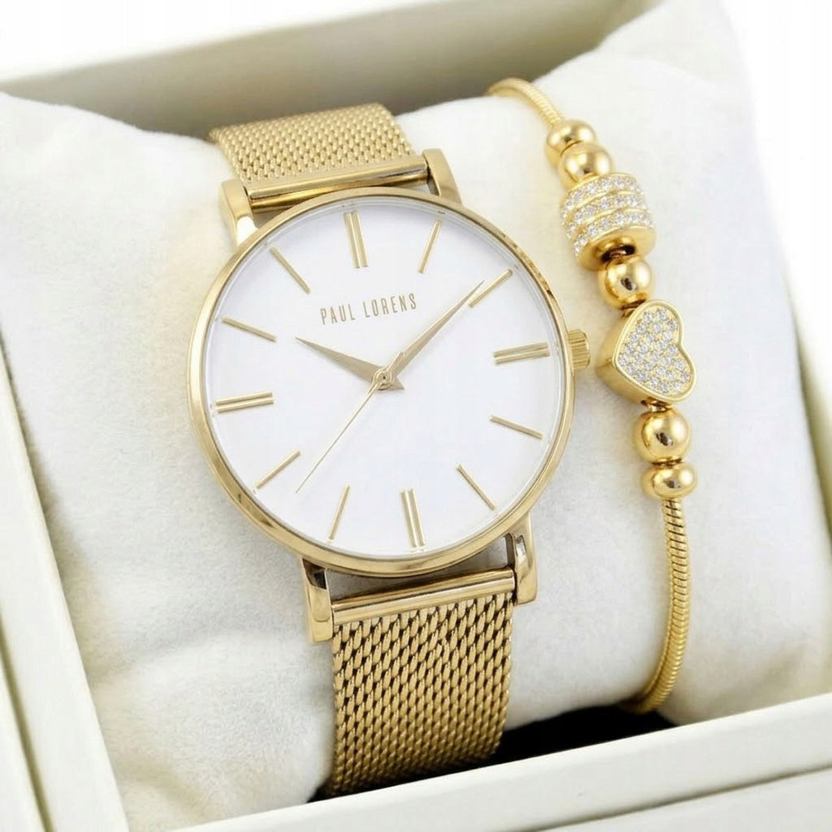 Women's watch Paul Lorens JULIE gold + BRACELET GIFT SET