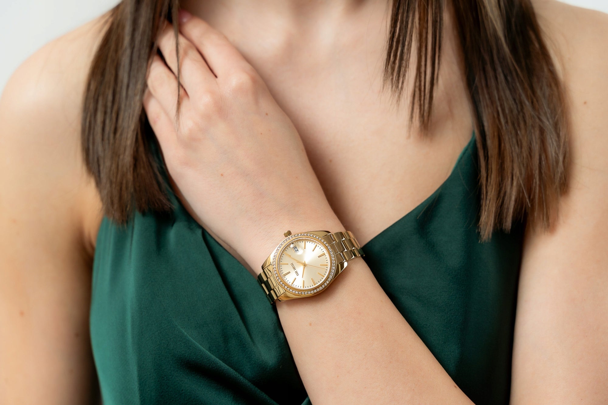 Women's watch Paul Lorens LATIFA elegant with zircons - DATE + ENGRAVING Brand Paul Lorens