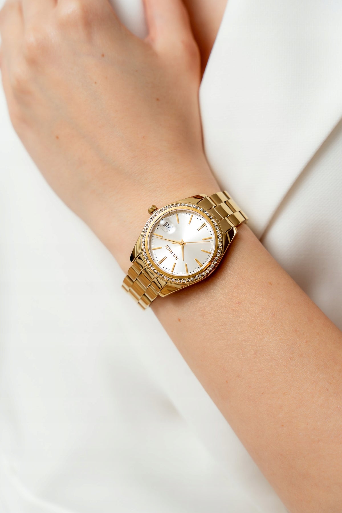 Women's watch Paul Lorens LATIFA elegant with zircons - DATE + ENGRAVING Brand Paul Lorens