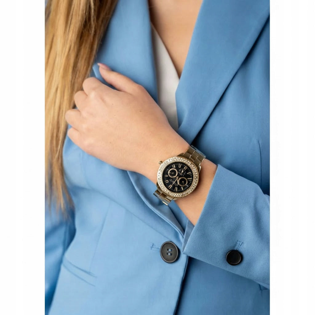 Women's watch Paul Lorens NAOMI elegant RHINESTONEs data box +ENGRAVING Manufacturer code NAOMI
