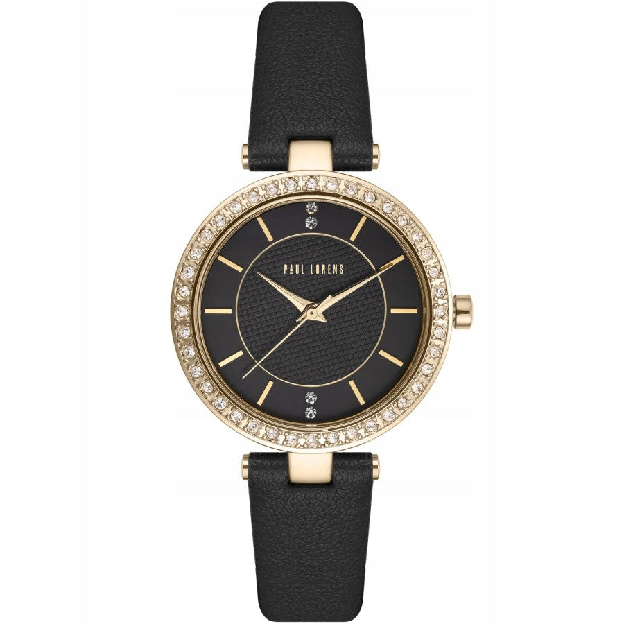 Women's watch Paul Lorens REMA elegant with zircons leather strap ENGRAVING Brand Paul Lorens