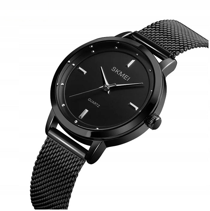 Women's watch SKMEI analog bracelet black silver copper