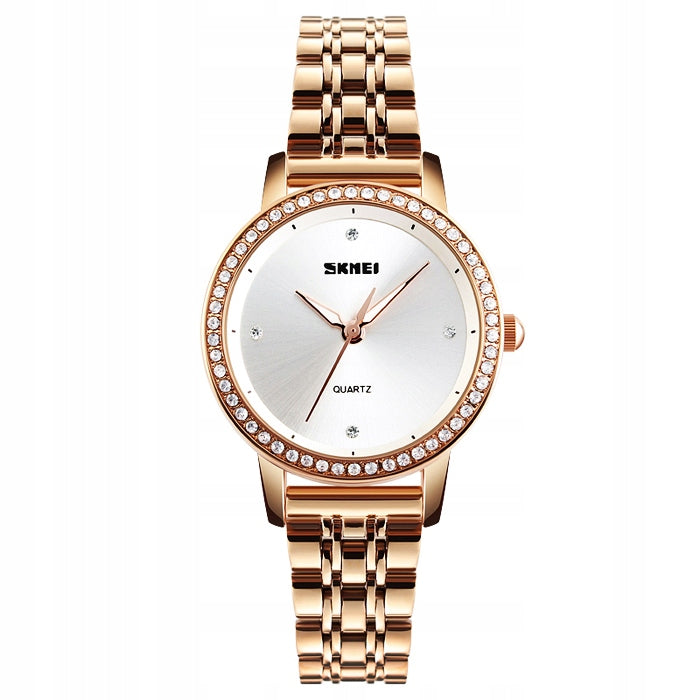 Women's watch SKMEI analog bracelet gold silver