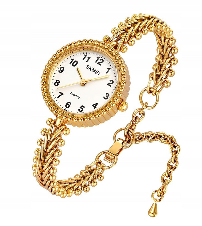 Women's watch SKMEI chain bracelet gold silver elegant