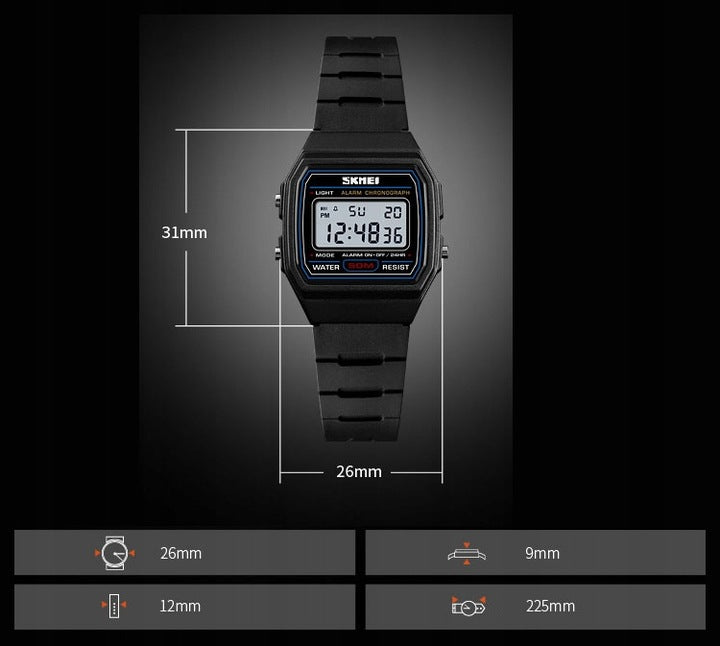 Women's watch / SKMEI / electronic / black / many functions EAN (GTIN) 5906506413304