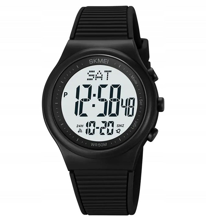 Women's watch SKMEI electronic black white readable dial
