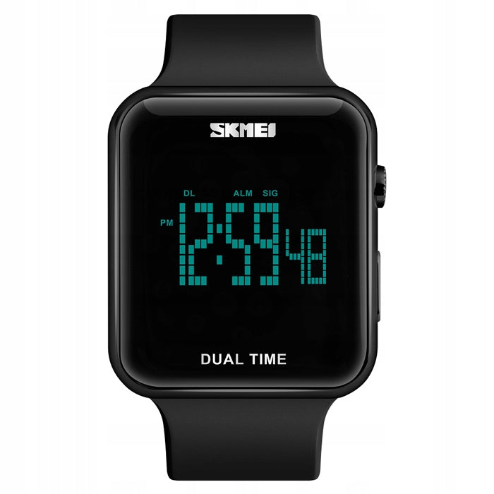 Women's watch SKMEI electronic sports date alarm LED black