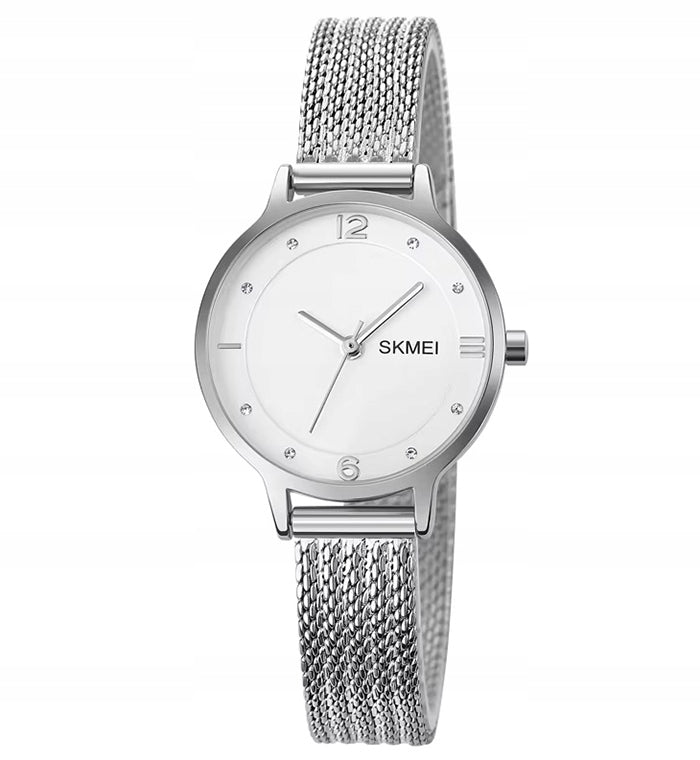 Women's watch SKMEI elegant bracelet silver gold
