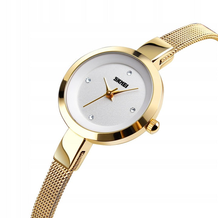 Women's watch SKMEI mesh bracelet gold anti-allergic