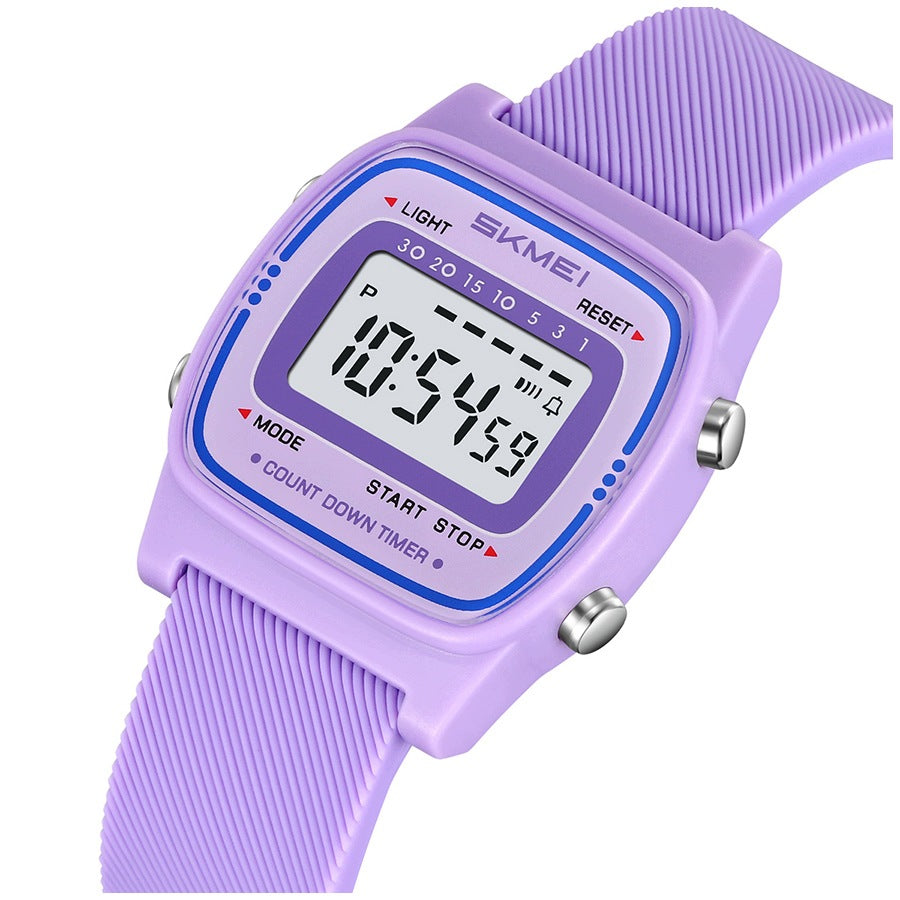 Women's watch SKMEI rubber electronic sports strap multifunctional