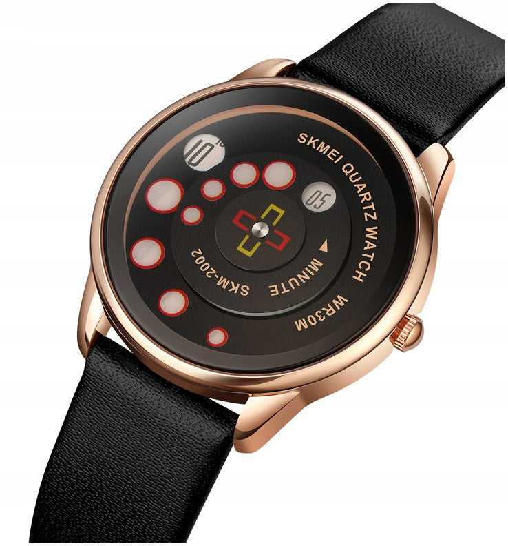 Women's watch SKMEI skm.120021b.wm analog strap unusual dial black Brand Skmei