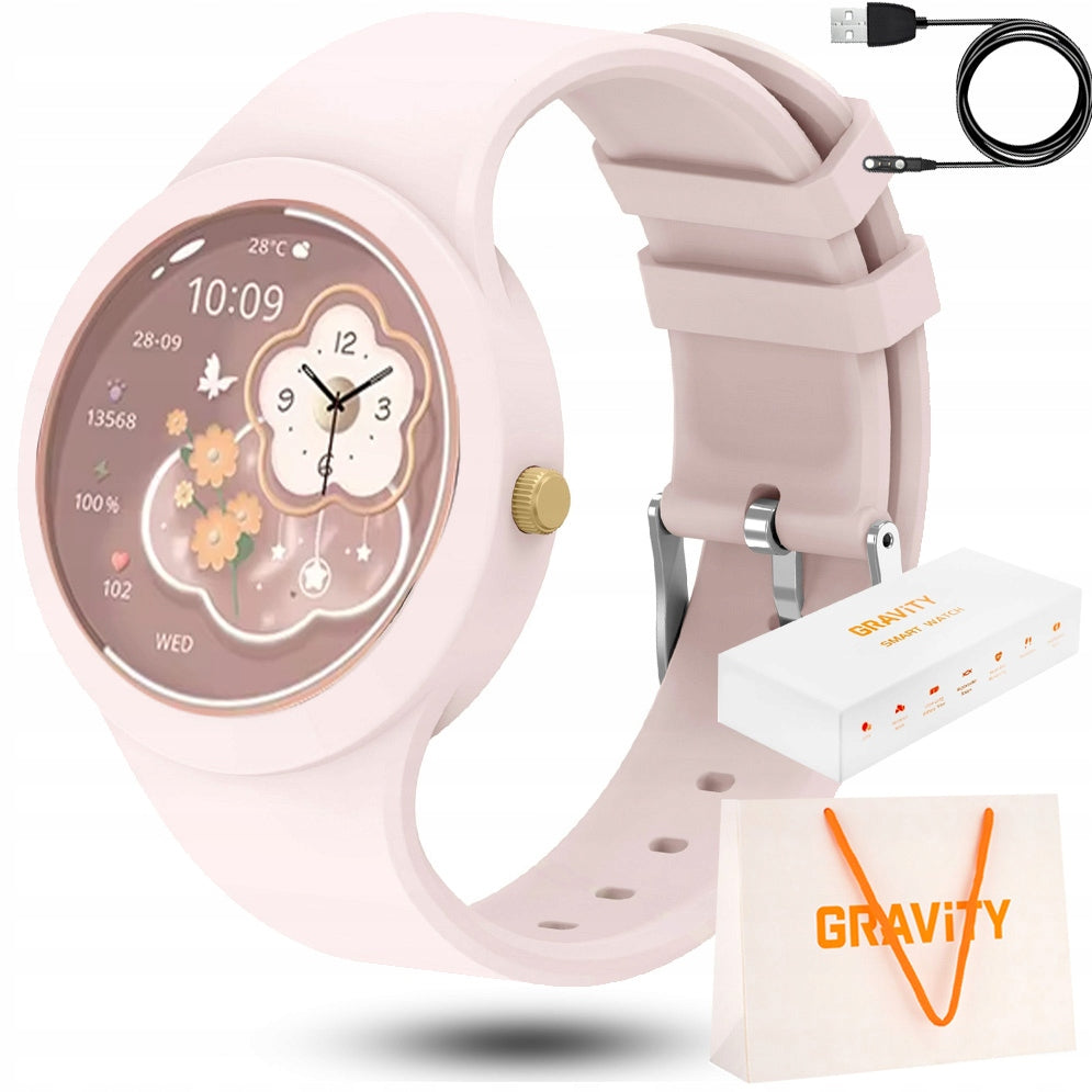 Women's watch SMARTWATCH GRAVITY pink CONVERSATIONS PULSE SLEEP MONITOR GAME