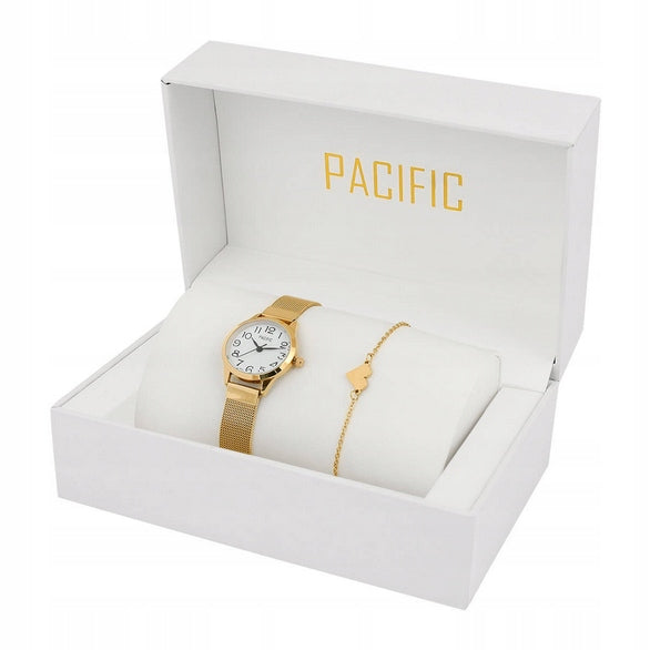 Women's watch + bracelet Pacific SET X6131-02 / SS-029-G