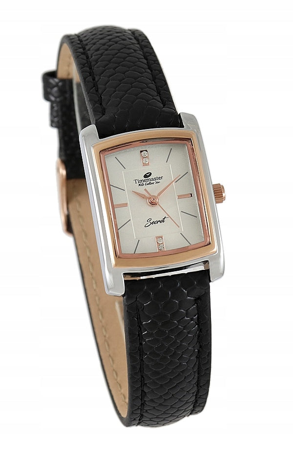 Women's watch classic rectangle bicolor on strap Timemaster 157/10 EAN (GTIN) 5905527814886