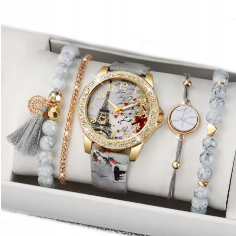 Women's watch elegant gift in box freebie jewelry set