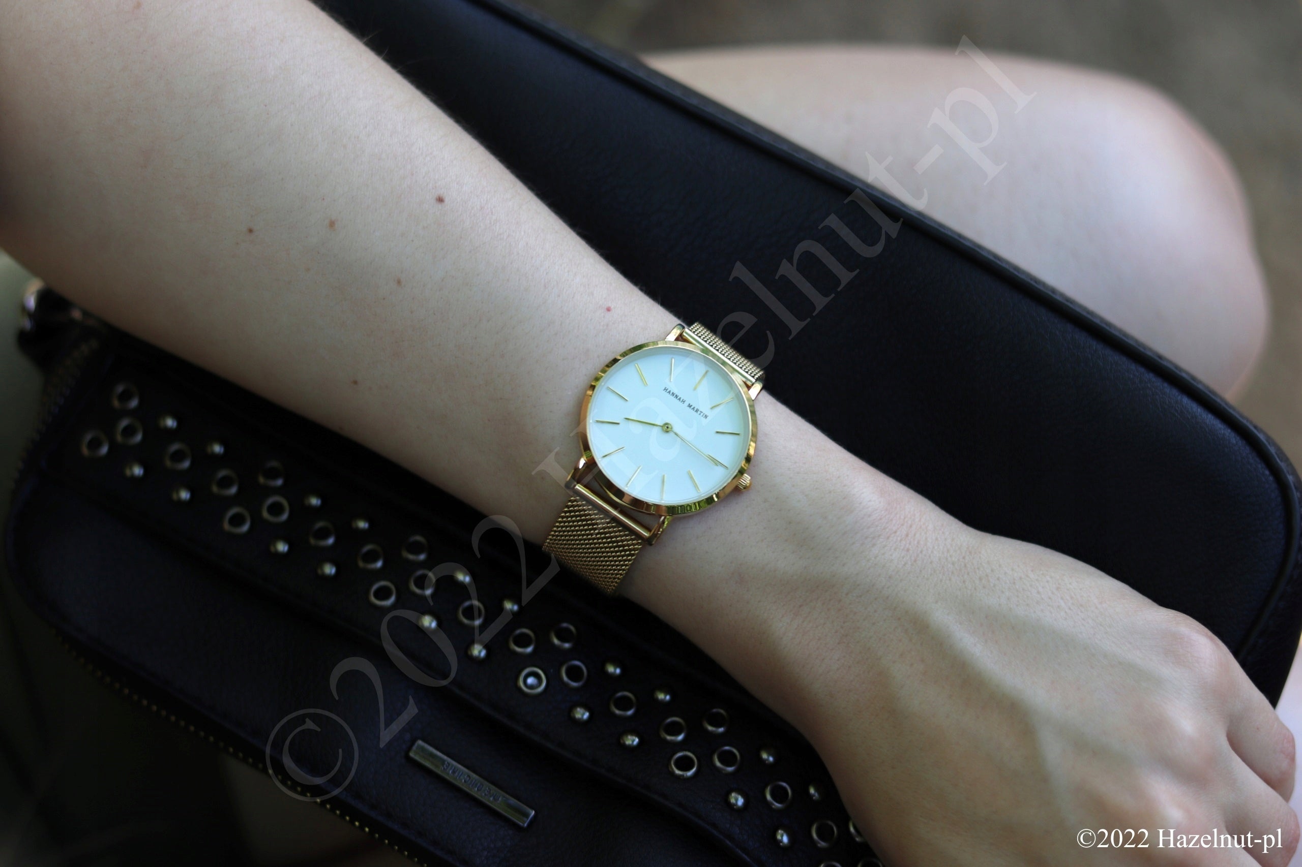 Women's watch gold elegant mesh bracelet nice convenient for gift Brand Hannah Martin