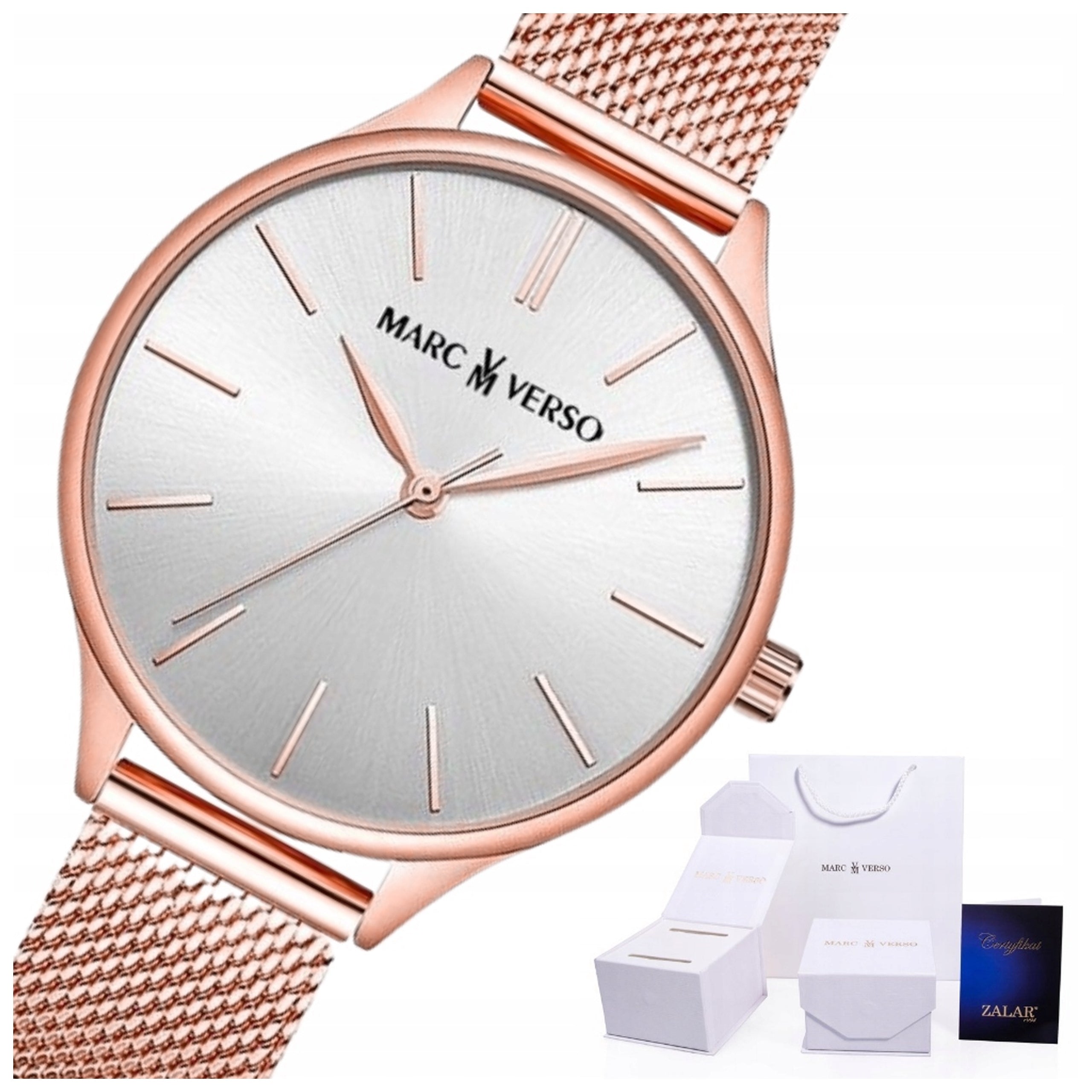 Women's watch pink MARC VERSO modern ROSE GOLD Packaging status original