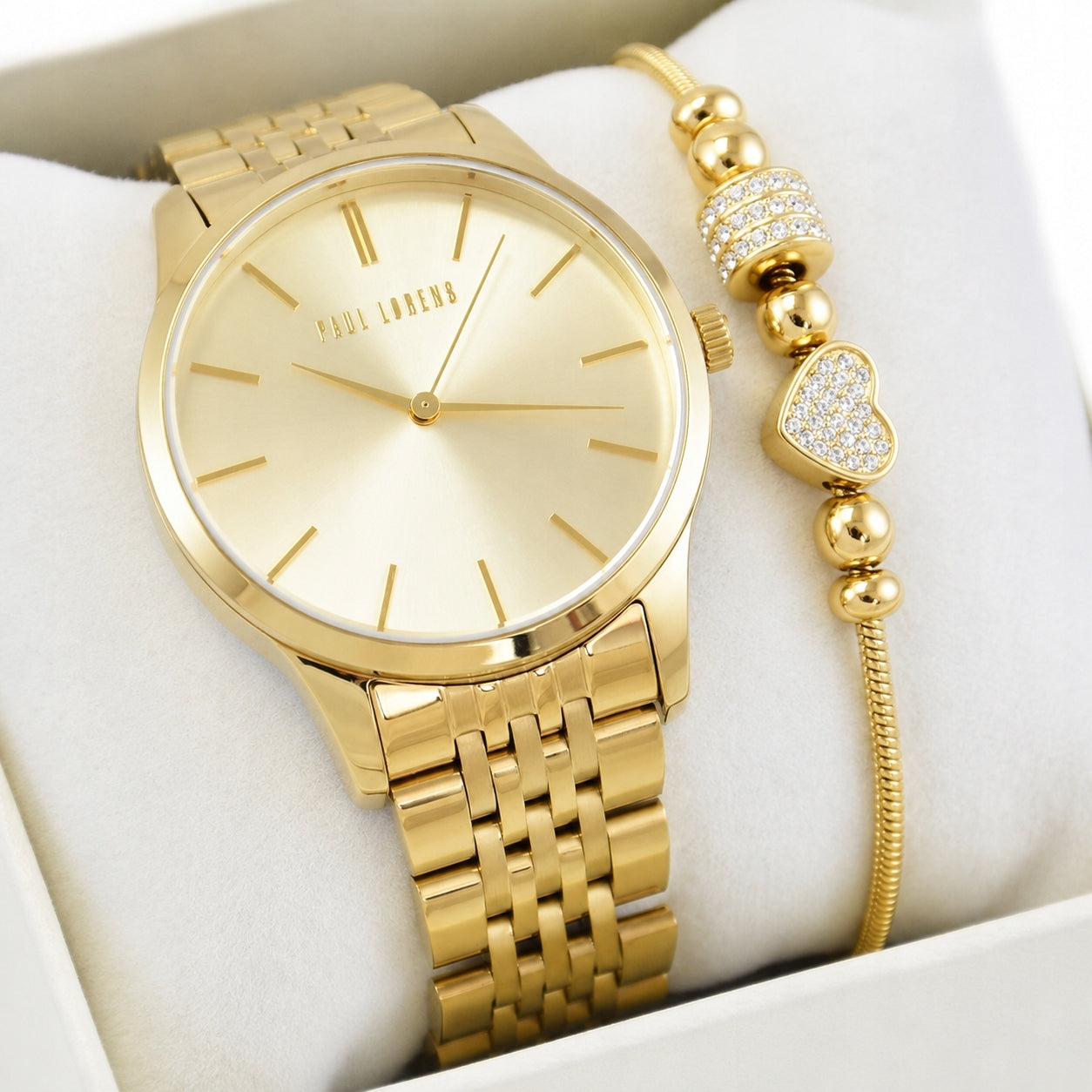 Women's watch set Paul Lorens ILARIA steel bracelet - WITH ENGRAVING
