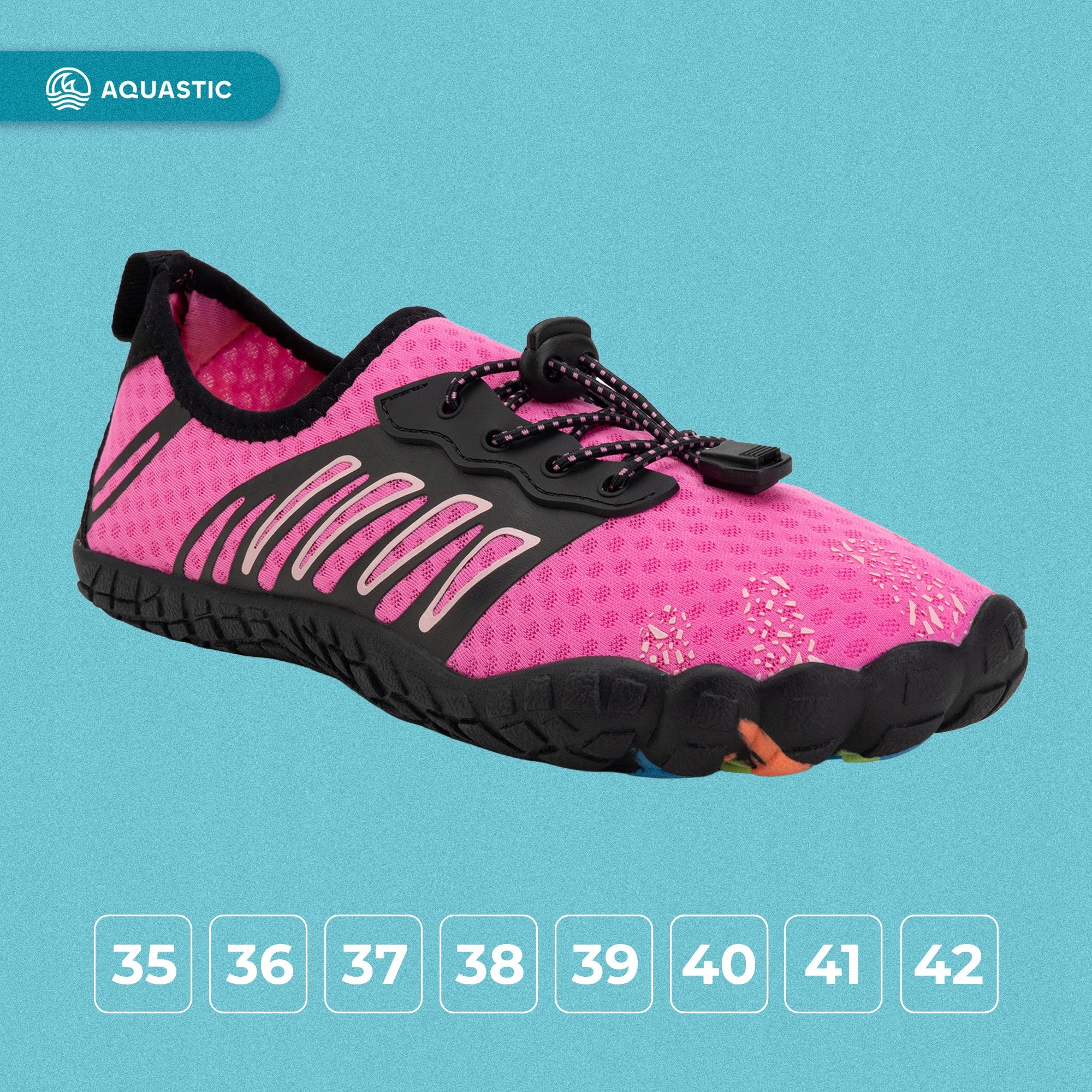 Women's water shoes AQUASTIC WS120 LIGHT ON STONES ECHINACEA BEACH 39 Manufacturer code AQS-B6AP012-PNK