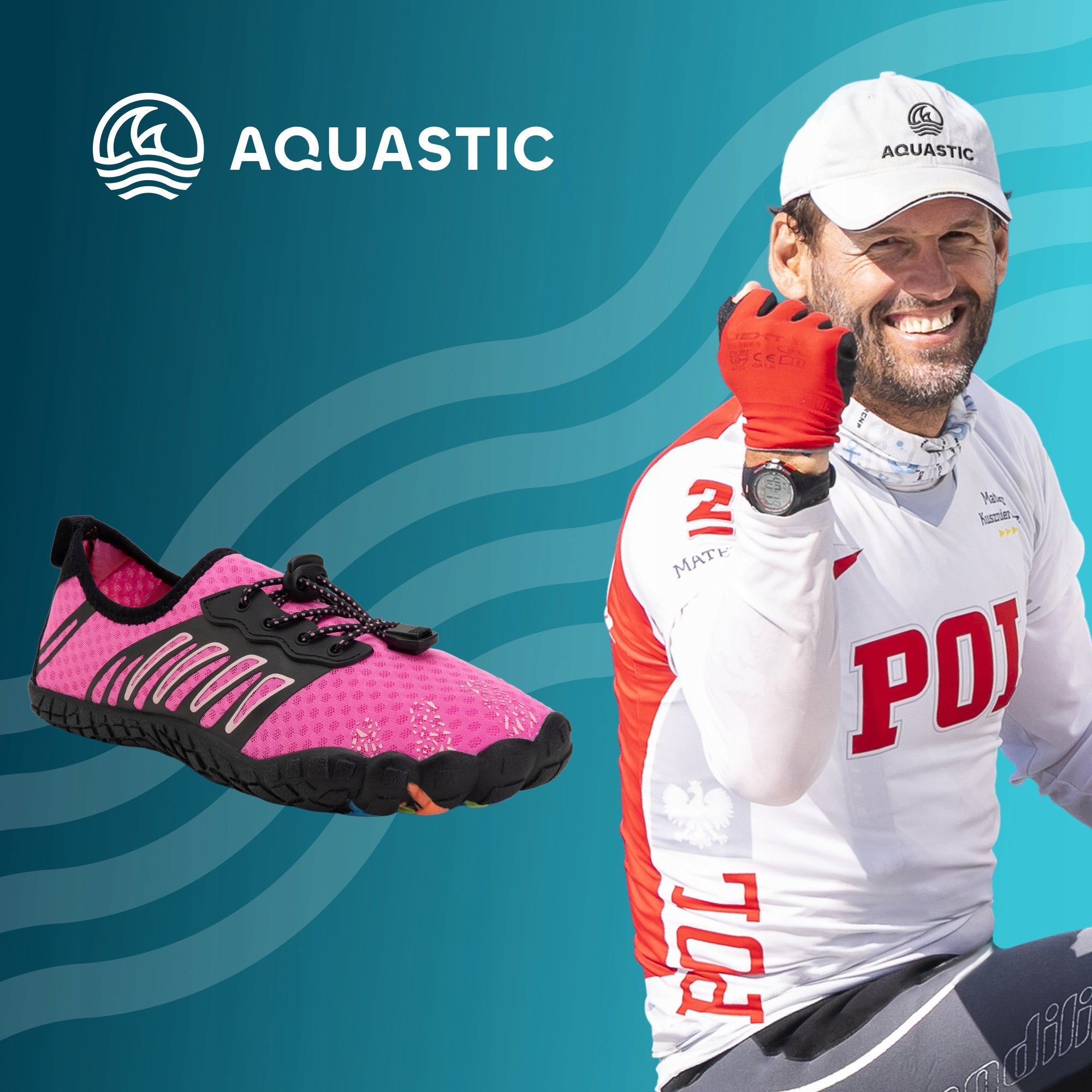 Women's water shoes AQUASTIC WS120 LIGHT ON STONES ECHINACEA BEACH 39 Packaging status original